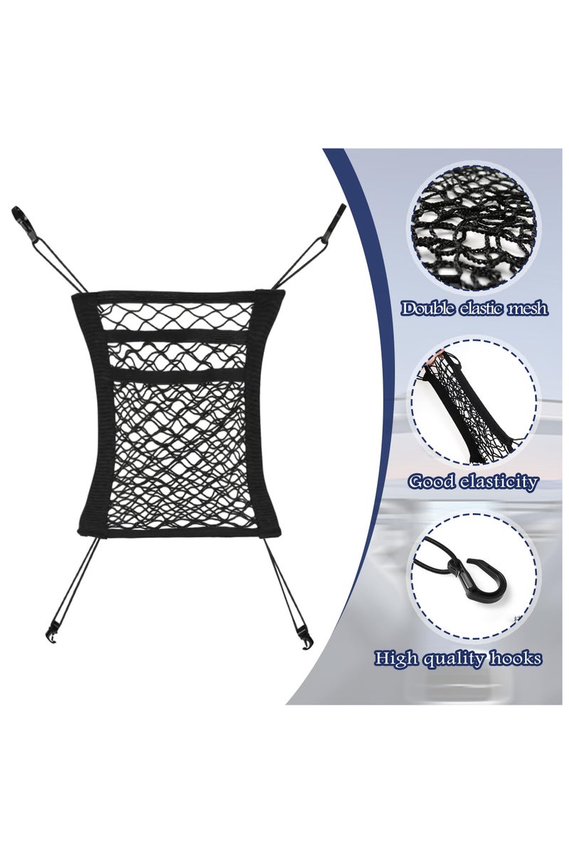 Car Storage Net,Storage Network of Car Seat,Elastic CarNet Pocket, Portable CarStorage Organiser Net,Barrier of Backseat Pet Kids - Image 3